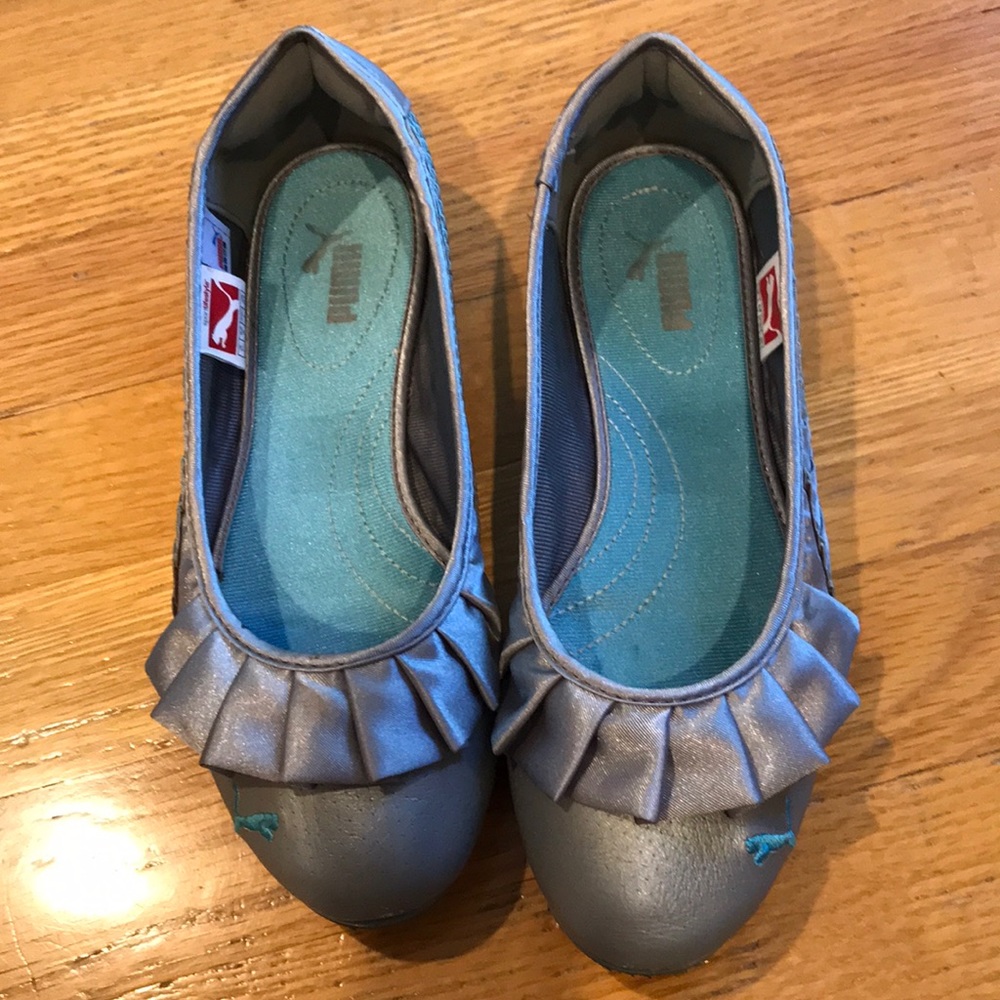 Puma Adalyn Metallic Silver Slip-On - Size 6